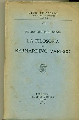 LA FILOSOFIA DI BERNARDINO VARISCO.,