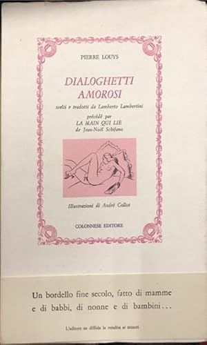 DIALOGHETTI AMOROSI. Scelti e tradotti da Lamberto Lambertini.,