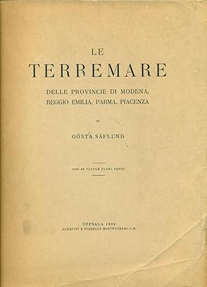 LE TERREMARE DELLE PROVINCIE DI MODENA, REGGIO EMILIA, PARMA, PIACENZA.,