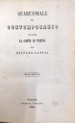 QUARESIMALE DEL CONTEMPORANEO DINANZI LA CORTE DI TORINO.,