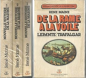 NOUVELLE HISTOIRE DE LA MARINE -Tome 1 DE LA RAME A LA VOILE Lepante-Trafalgar/Tome 2 LA VAPEUR L...