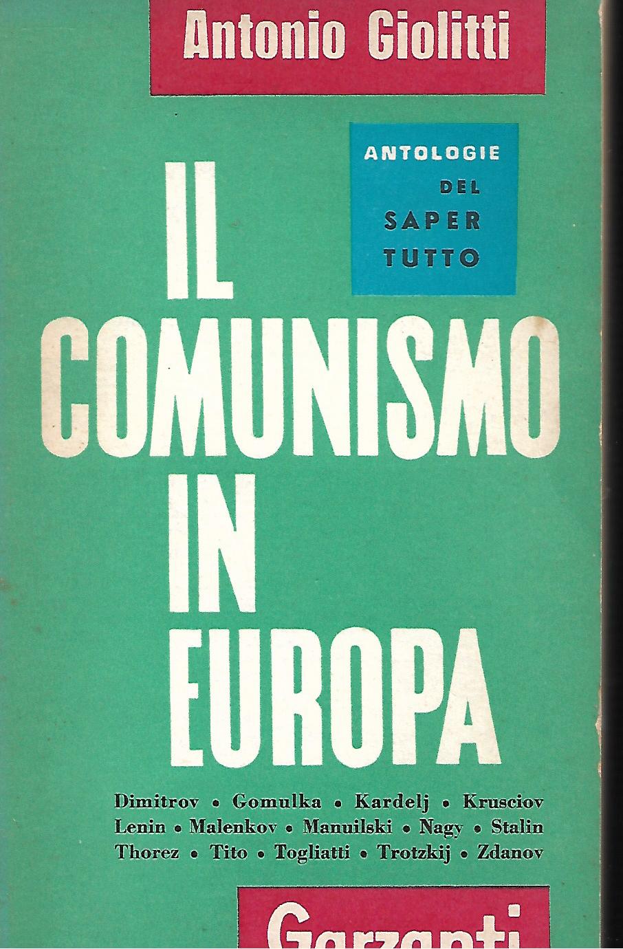 il comunismo in europa - giolitti antonio