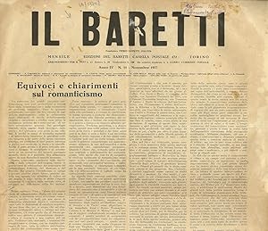 BARETTI (IL). Mensile. Le Edizioni del Baretti. Fondatore Piero Gobetti. Anno IV. n. 11 - Novembr...