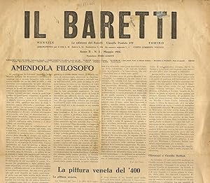 BARETTI (IL). Mensile. Le Edizioni del Baretti. Fondatore Piero Gobetti. Anno III. n. 5 - Maggio ...