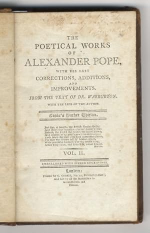 The Poetical Works of Alexander Pope, with His Last Corrections, Additions, and Improvements. Fro...