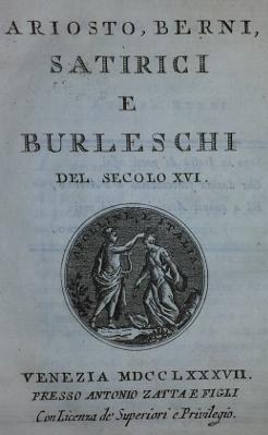 SATIRICI E BURLESCHI DEL SEC. XVI