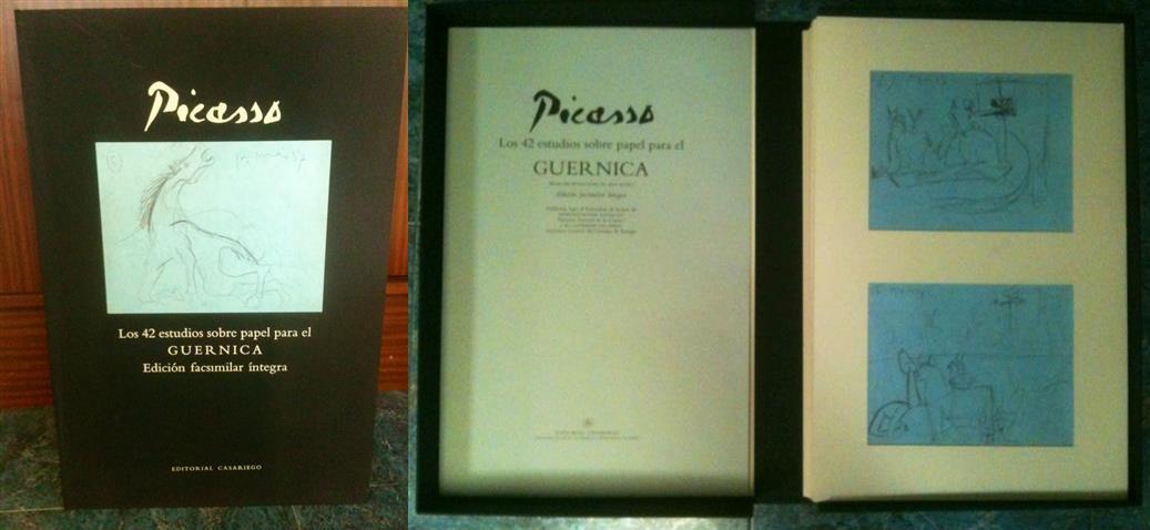 Los cuarenta y dos estudios sobre papel para el Guernica. Edición facsímil íntegra - Picasso, Pablo (1881-1973) Aramo, Juan C,introducción; Texto:Joaquín de la Puente