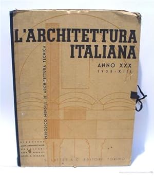 L'ARCHITETTURA ITALIANA - Año XXX - 1935. Año completo. Anno completo (12 Revistas en Estuche)