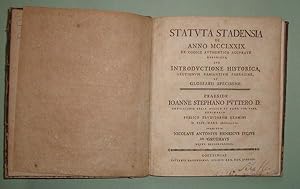 Statuta Stadensia de Anno 1279 ex codice authentico accurate descripta, cum introductione histori...