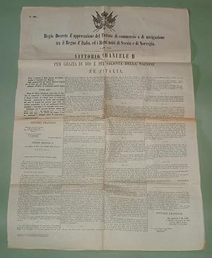 Regio Decreto 5 Ottobre 1862. Trattato con Svezia e Norvegia.