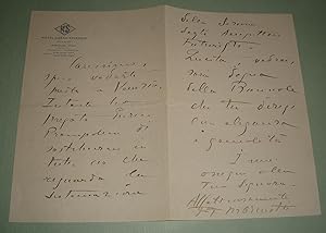 Lettera autografa firmata