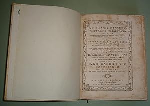 Giuliano Passero cittadino napoletano o sia prima pubblicazione in istampa, che delle storie in f...