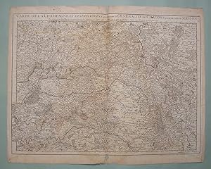 Carte de la Champagne et des pays voisins ou lon voit la Generalite de Chalons partie de celle de...