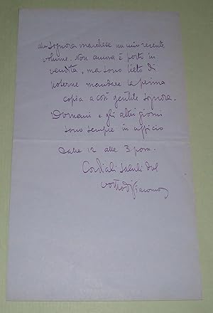 Lettera autografa firmata.