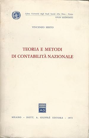 TEORIA E METODI DI CONTABILITÀ NAZIONALE