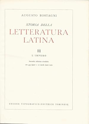 STORIA DELLA LETTERATURA LATINA. VOLUME II. L'IMPERO