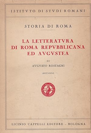La letteratura di Roma repubblicana ed augustea