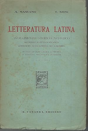 Letteratura latina. Svolgimento storico-artistico secondo la critica recente