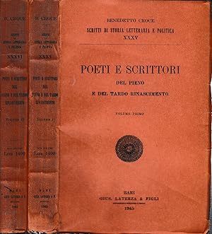 Poeti e scrittori del pieno e del tardo Rinascimento. Volumi primo e secondo