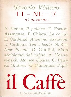 IL Caffè politico e letterario. Anno XI n. 5 Ottobre 1963