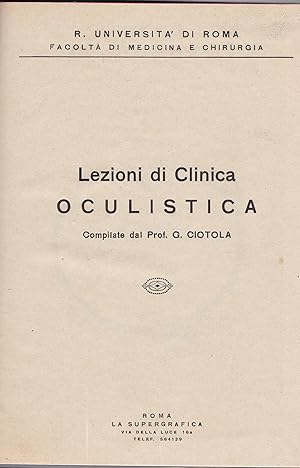 Lezioni di Clinica Oculistica