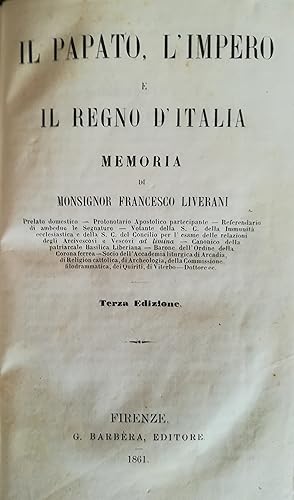 Il Papato, l'Impero e il Regno d'Italia.