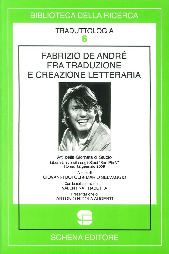 Fabrizio De André fra traduzione e creazione letteraria