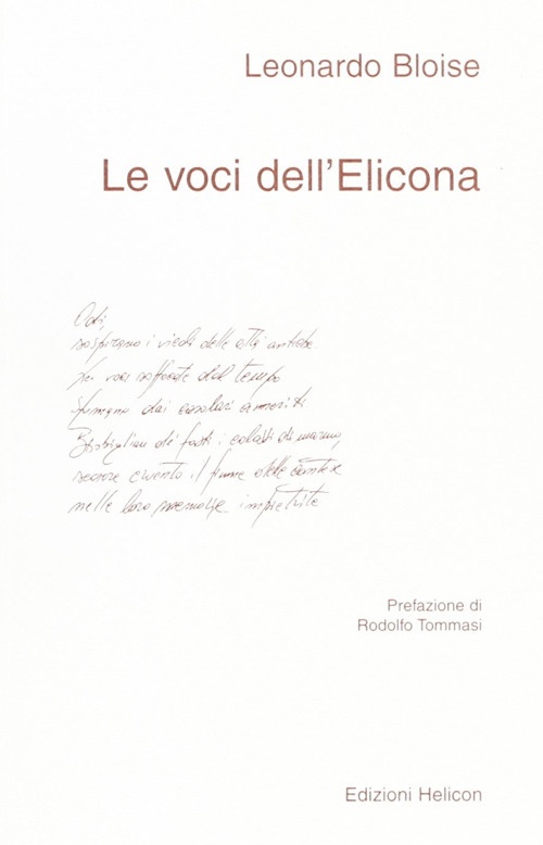 Le voci dell'Elicona. - Bloise, Leonardo