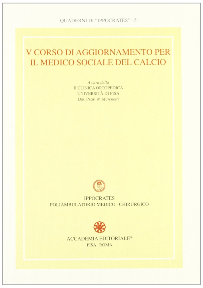 V corso di aggiornamento per il medico sociale del calcio