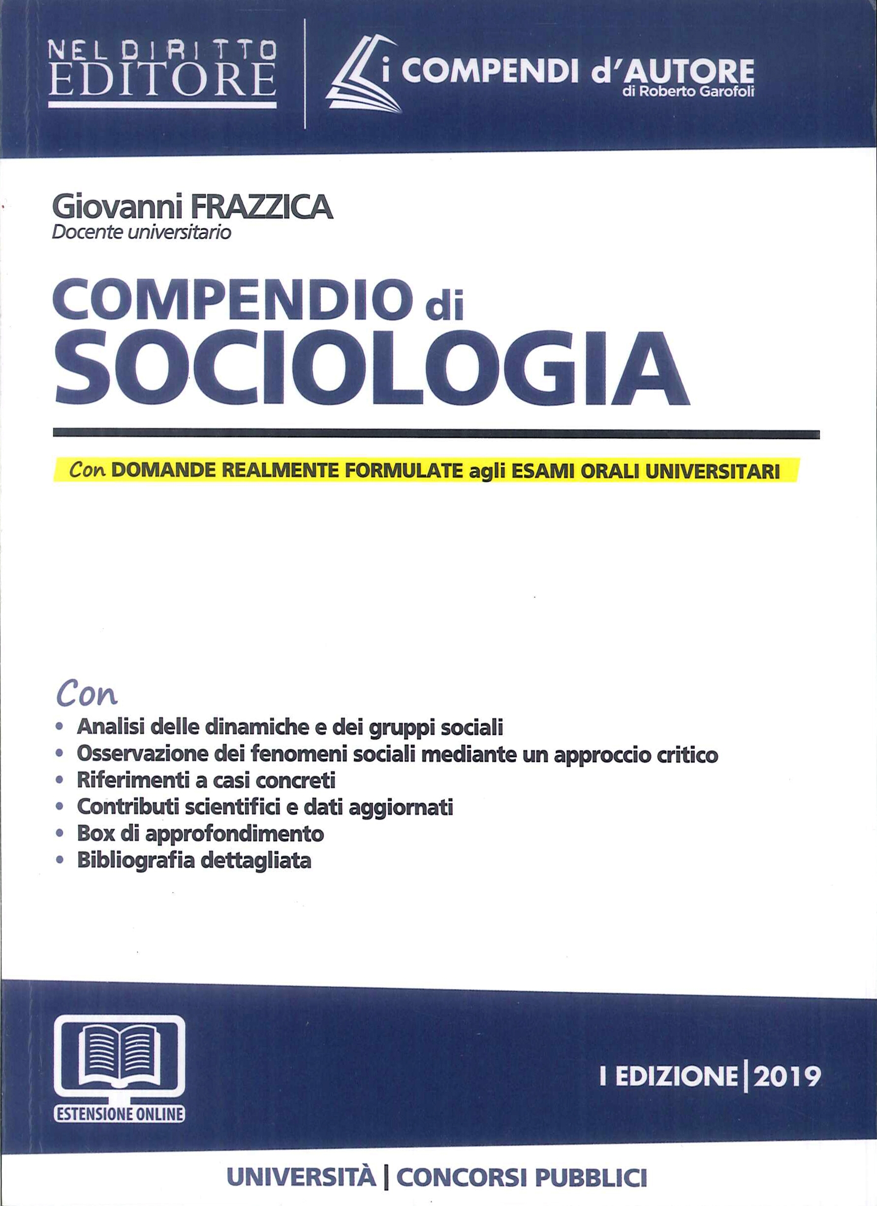 Compendio di Sociologia. - Giovanni Frazzica