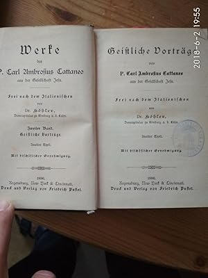 Geistliche Vorträge - Werke des P. Carl Ambrosius Cattaneo