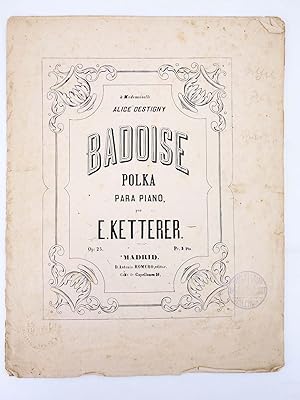 BADOISE. POLKA PARA PIANO (E. Ketterer) Antonio Romero, s/f