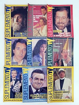 REVISTA SUPLEMENTO TV LOTE DE 9 EJEMPLARES ENTRE EL 55 y el 70. 1988-1989 (VVAA), 1988