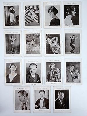 GLORIAS DEL CINE SERIE E 15 DE 20 CROMOS. FALTAN: 1, 5, 7, 16, 17 (No acreditado), 1930