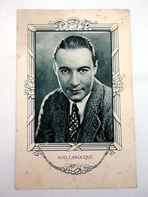 FOTOCROMO ACTRICES Y ACTORES SERIE G N.º 3. ROD LAROCQUE (No acreditado) Chocolates E. Juncosa, 1930