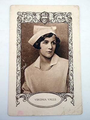 FOTOCROMO ACTRICES Y ACTORES SERIE H N.º 13. VIRGINIA VALLI (No acreditado), 1930