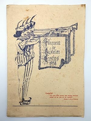 FOLLETO PROGRAMA OFICIAL FIESTAS PATRONALES VILLANUEVA DE CASTELLÓN (VVAA), 1958
