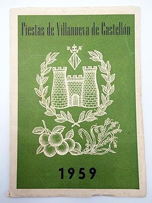 FOLLETO PROGRAMA OFICIAL FIESTAS PATRONALES VILLANUEVA DE CASTELLÓN (VVAA), 1959