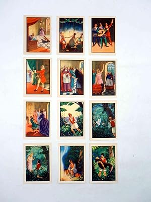 COLECCIÓN DE CROMOS LA PRINCESA AURORA 1 A 12. COMPLETA, Circa 1960