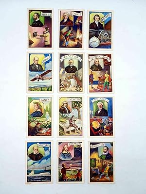 HOMBRES EMINENTES. SERIE 2ª COLECCIÓN DE 12 CROMOS. COMPLETA. Chocolates Amatller, Circa 1950