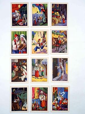 CROMOS RECREATIVOS. CUENTOS CLÁSICOS N.º 14 ALI BABA COLECCIÓN DE 12 CROMOS. COMPLETA Circa 1950