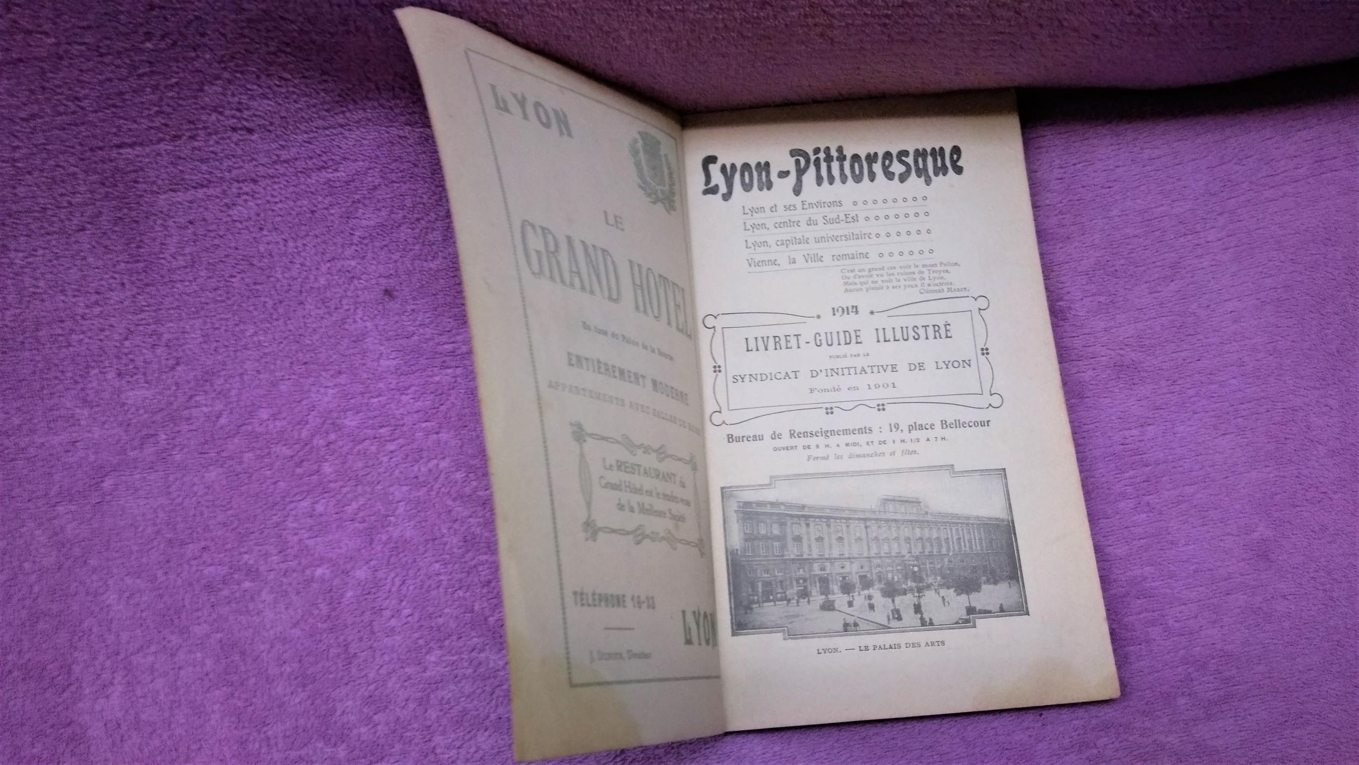 Le Bureau Restaurant Lyon : Livret guide illustre lyon pittoresque syndicat initiative de
