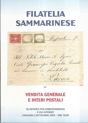 FILATELIA SAMMARINESE - VENDITA GENERALE E INTERI POSTALI