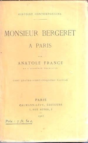 MONSIEUR BERGERET A PARIS