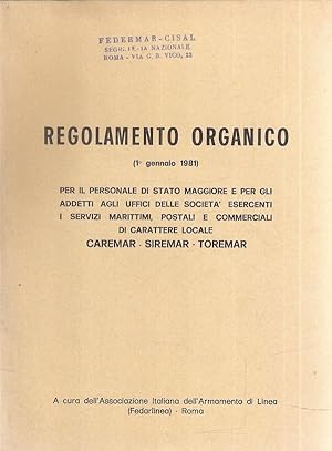 REGOLAMENTO ORGANICO PER IL PERSONALE DI STATO MAGGIORE (1 GENNAIO 1981)