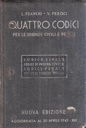 QUATTRO CODICI PER LE UDIENZE CIVILI E PENALI