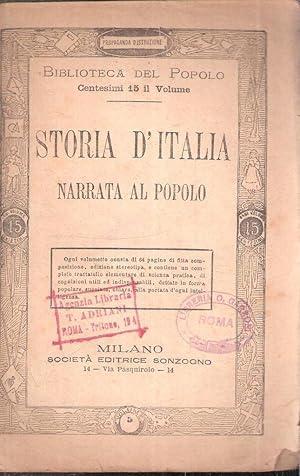 STORIA D'ITALIA NARRATA AL POPOLO