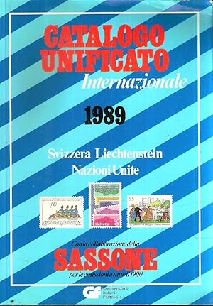 CATALOGO UNIFICATO INTERNAZIONALE 1989 SVIZZERA LIECHTENSTEIN NAZIONI UNITE