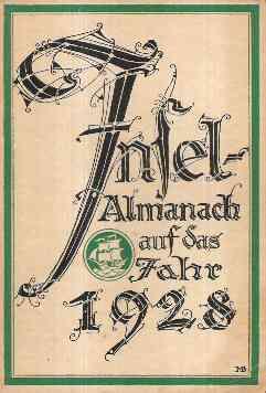 INSEL-ALMANACH AUF DAS JAHR 1928