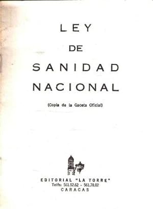 LEY DE SANIDAD NACIONAL